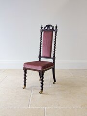 Antique Victorian Rosewood Barley Twist Side Chair