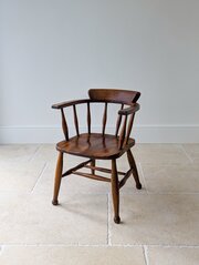 Arts & Crafts Style Elm And Beech Desk Chair