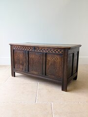 Charles II West Yorkshire Inlaid Oak Coffer C.1680