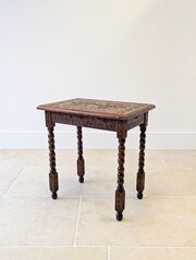 Edwardian Fruitwood Carved Side Table C.1900