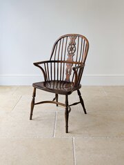 George III Ash & Elm Wheelback Windsor Armchair