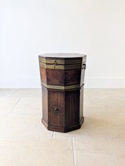 George III Brass-Bound Mahogany Octagonal Cellaret