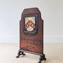 Oak & Leather Malvern College Heraldic Fire Screen