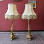 Pair of Vintage Neoclassical Plaster Floor Lamps