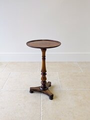 Regency Mahogany & Beech Tilt-Top Wine Table 