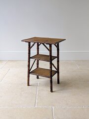 Victorian Bamboo Three-Tier Occasional Table 