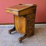 Victorian Inlaid Walnut Davenport Writing Desk