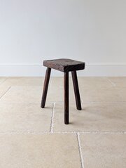 Victorian Oak Birmingham Jewellers Stool C.1860