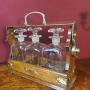 Edwardian three decanter Tantalus