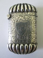 Victorian Silver Vesta Case Birmingham 1896