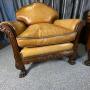 leather  armchairs  tan leather armchairs
