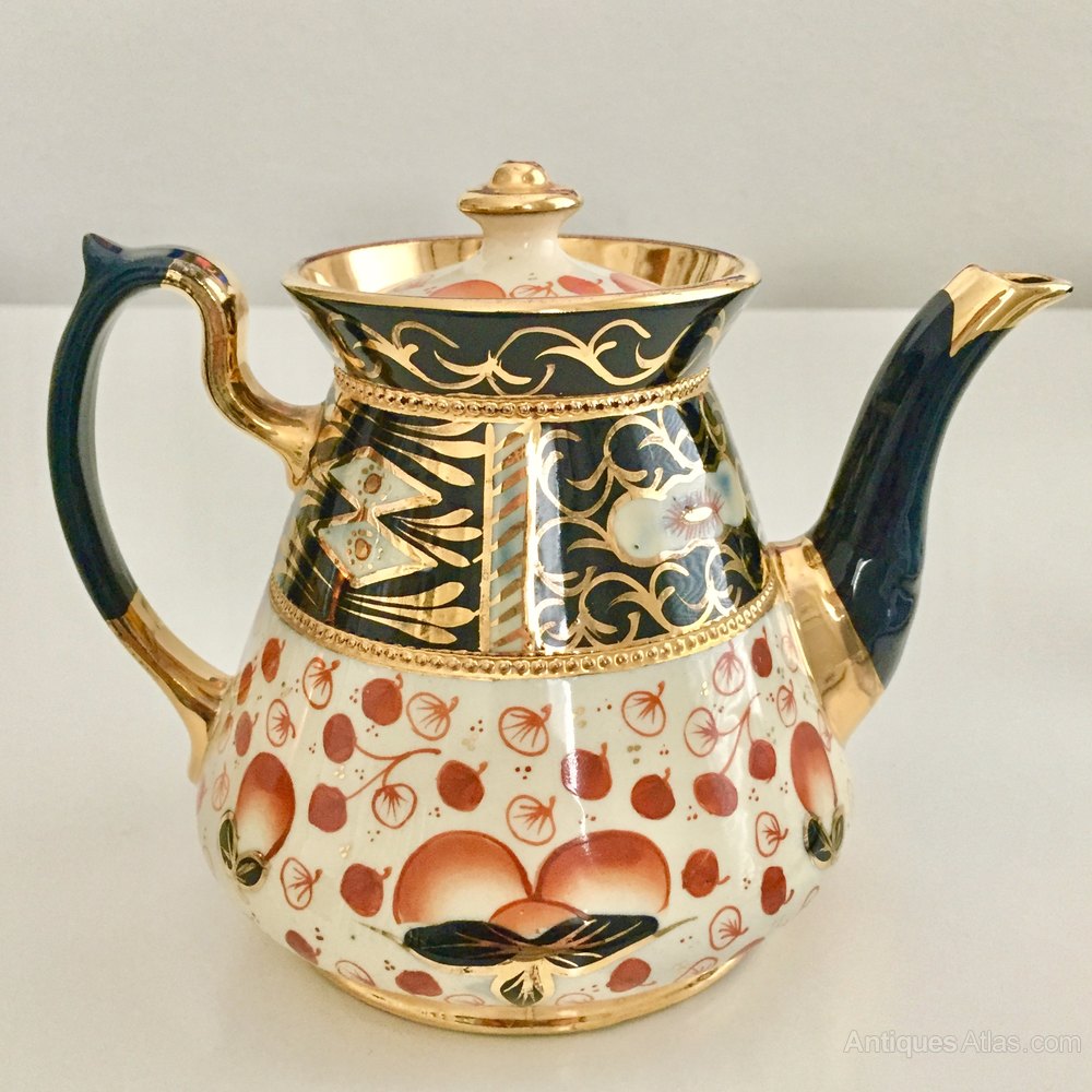 Antiques Atlas Antique Victorian Gaudy Welsh inspired Teapot antiques-atlas-antique-victorian-gaudy-welsh-inspired-teapot