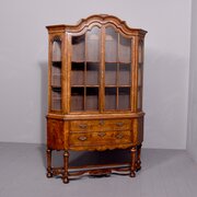 19th Century Dutch Burr Walnut Display Case