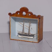 A Glazed And Framed Ship Model