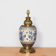  Brass-mounted Pottery Table Lamp  