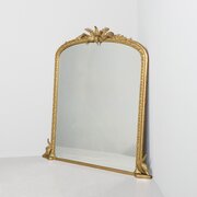 Elegant Early Victorian Arch-top Overmantel Mirror