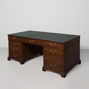 George III Mahogany Free-standing Partners Desk