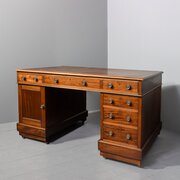 Georgian Style Mahogany Partners Desk
