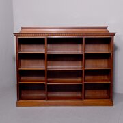 Large Mahogany Three-section Open Bookcase