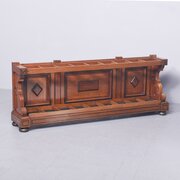 Large Victorian Ebony Mahogany Stick Stand