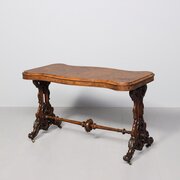 Large Burr Walnut Free-standing Centre Table