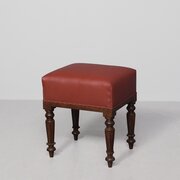 Leather-upholstered William IV Stool 