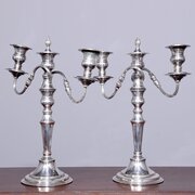 Pair Of Nickle Silver Candelabra (EPNS)
