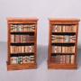 Pair of Victorian mahogany open bookcases