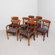 Quality Set Of 8 Victorian Mahogany Dining Chairs