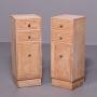 Rare Pair of Heal’s Limed Oak Bedside Lockers 