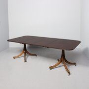 Regency Style Twin Pillar Dining Table