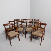 Set Of 10 Scottish Mahogany Dining Chairs