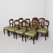 Set Of 10 Scottish Victorian Dining Chairs
