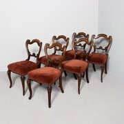 Set Of 6 Elegant William IV Rosewood Dining Chairs