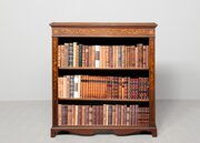 Sheraton Style Inlaid Mahogany Open Bookcase 