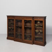 Sheraton-style 4 Door Breakfront Bookcase 
