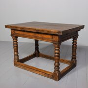 Tudor Style Oak Pull-Out Dining Table