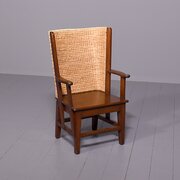 Unusual Stained Beech Orkney Chair