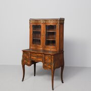 Victorian French Kingwood Display Cabinet / Desk