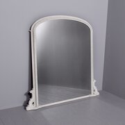 Victorian Grey Painted & Gesso Overmantel Mirror