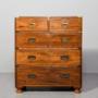 Victorian Mahogany Two-part Military Chest