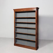 Victorian Tall Mahogany Open Bookcase 