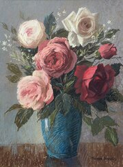 Still Life Of Roses ~ Thomas Bradley (1899-1993)