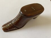 19thC Mahogany Snuff Shoe.c1830/40