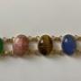 Scarab Beetle Hardstone Bracelet.Rolled Gold 