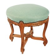 Early 20th Century French Walnut Stool