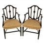 Pair of Hepplewhite Style Elbow Chairs