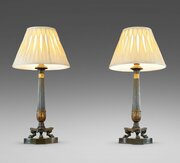 A Fine Pair Of Bronze & Ormolu Table Lamps