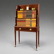 A George III Mahogany Waterfall Bookcase