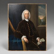 A Large 18Th Century Portrait Of A Gentleman